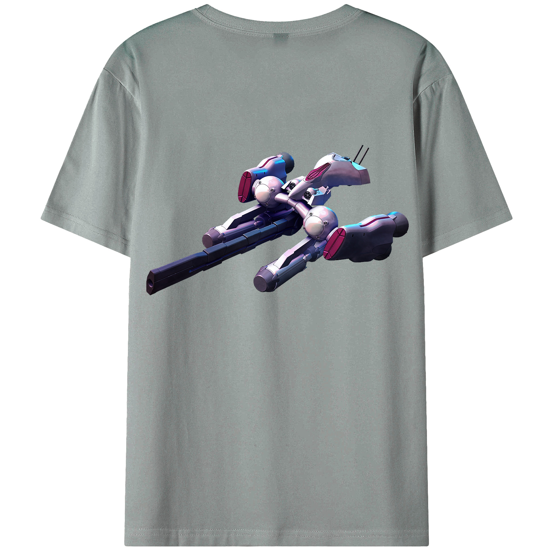 （画像用） 機動戦士ガンダム Mobile Suit Gundam 綿100％ メンズ半袖Tシャツ（バックプリント） 通気性